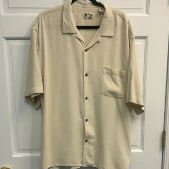 Vintage Silk Men’s Short Sleeve Button Down Shirt Size XXL - Picture 1 of 5